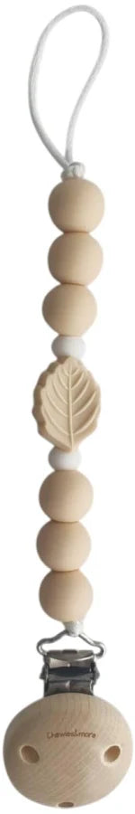 Chewies Schnullerkette Beige Blatt (reserviert Geburtsliste)